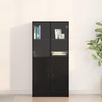 vidaXL Highboard Zwart Eiken 68 x 37 x142 cm, Verzenden, Nieuw