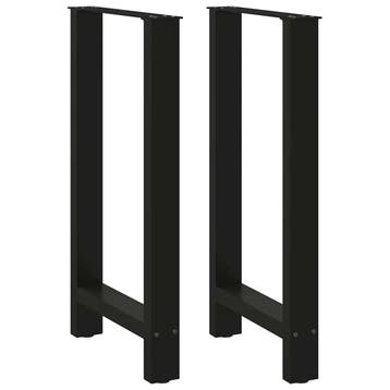 vidaXL Bartafelpoten 2 st 50x(90-91) cm staal zwart, Huis en Inrichting, Verzenden, Nieuw