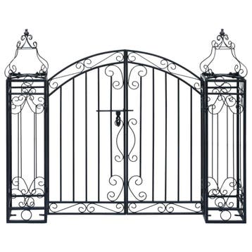 vidaXL Poort decoratief 122x20,5x100 cm smeedijzer, Tuin en Terras, Verzenden, Nieuw