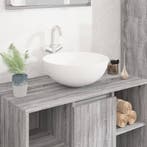 vidaXL Wasbak 36x15 cm rond keramiek wit, Verzenden