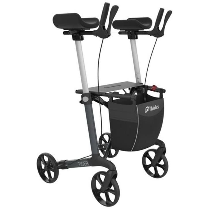 Mobilex Tiger Indoor rollator met onderarmschalen – Antracie, Divers, Déambulateurs, Enlèvement ou Envoi