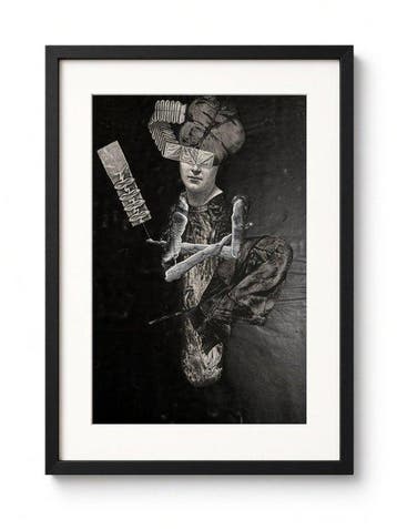 Robert Detheux (1932-2010) - Grand collage surréaliste «, Antiek en Kunst
