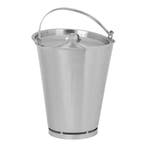 Emmer RVS met stootrand en maatverdeling 15L -  Ø35x35(h)cm, Verzenden, Nieuw in verpakking