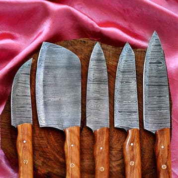 Keukenmes - Kitchen knife set - 653 - Staal, Hout,