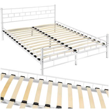 Metalen bed met lattenbodem in modern ontwerp, Huis en Inrichting, Slaapkamer | Bedden, Verzenden, Nieuw