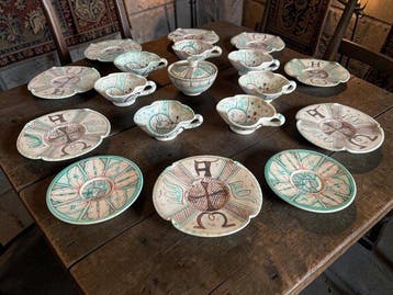 Vascellari Orvieto - Koffieservies voor 6 (18) - Keramiek,
