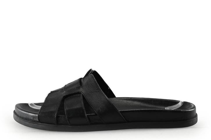 Manfield Slippers in maat 43 Zwart, Kleding | Heren, Schoenen, Zwart, Zo goed als nieuw, Slippers, Verzenden