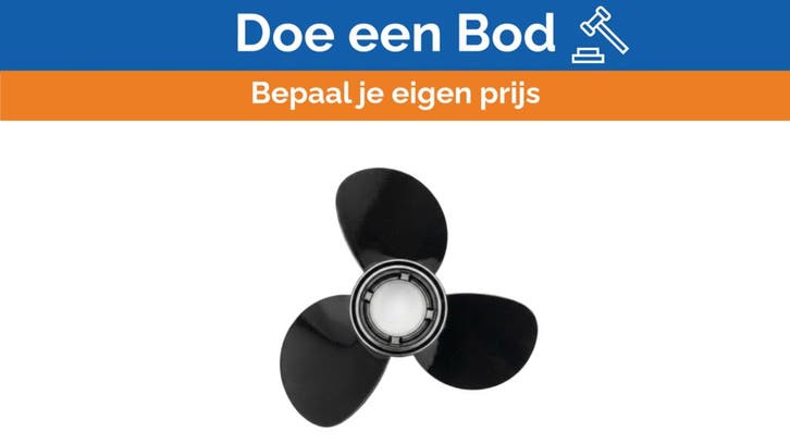 Bieden: Michigan Vortex 3-Blade Aluminium Propeller 14 x 10, Watersport en Boten, Bootonderdelen, Ophalen of Verzenden