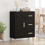 vidaXL Dressoir met lade Zwart eiken 34 x 69,5 x 90 cm, Verzenden, Nieuw