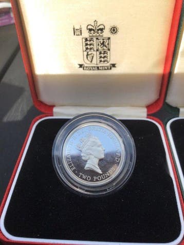 Verenigd Koninkrijk. Elizabeth II. 2 Pound 1995, Piedfort, Postzegels en Munten, Munten | Europa | Niet-Euromunten