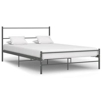 vidaXL Bedframe metaal grijs 120x200 cm, Verzenden, Nieuw