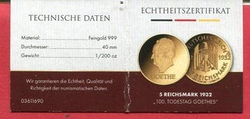 Duitsland. 5 Reichsmark 2024 - Johann Wolfgang von Goethe -