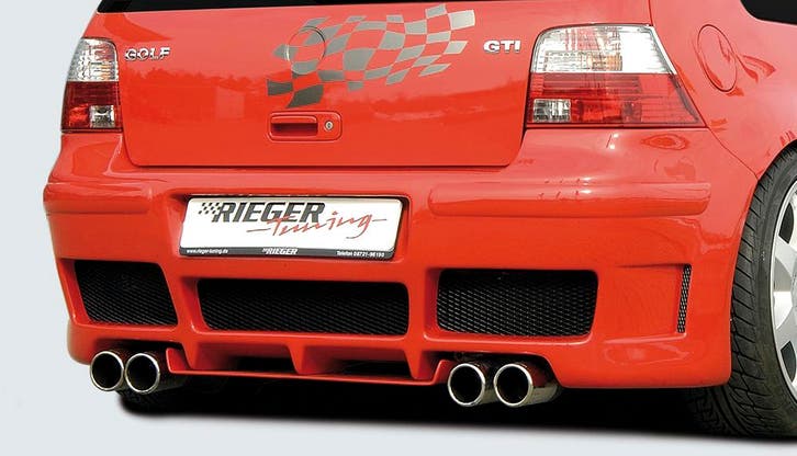 Rieger achterbumper | Golf 4: 10.97-03 | stuk ongespoten abs, Auto-onderdelen, Carrosserie, Nieuw, Volkswagen, Verzenden