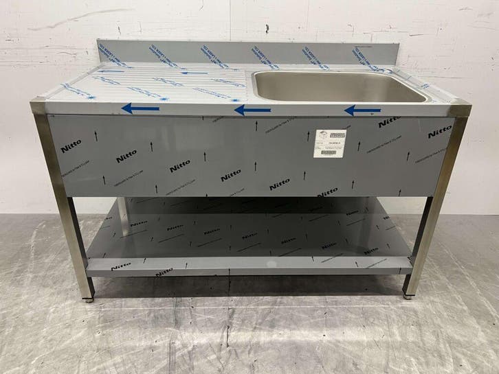 RVS  Spoeltafel spoelbak Gelast model Premium-line 140 cm, Articles professionnels, Horeca | Mobilier & Aménagement, Enlèvement ou Envoi