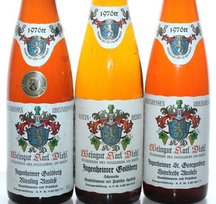 1976 Riesling Auslese + Scheurebe Spätlese + Huxel Auslese -, Collections, Vins