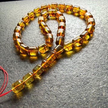 ambre balte Tesbih Misbaha — perles de prière, rosaire —