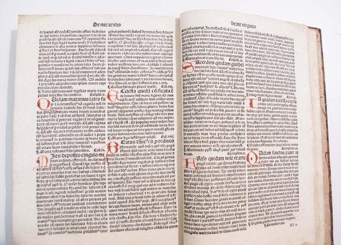 [Incunable] - Herolt - Sermones Discipuli de Sanctis - 1497, Antiek en Kunst, Antiek | Boeken en Manuscripten