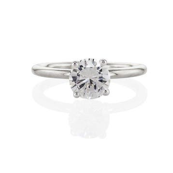 Ring - 14 karaat Witgoud - 1.12ct. tw. Diamant (Natuurlijk), Handtassen en Accessoires, Nieuw