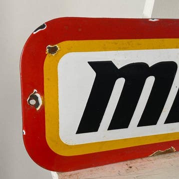 Matchbox - Emaille bord - 60x15 cm - Gemaakt van dikke