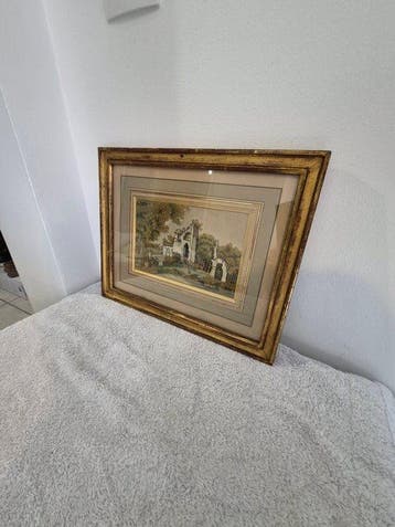 Wandtapijt - 28 cm - 34 cm - Soierie Lyonnaise, Antiek en Kunst