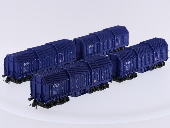 Schaal H0 Roco 44059 set van 4 Coilwagens van de NS #9700, Hobby & Loisirs créatifs, Trains miniatures | HO, Enlèvement ou Envoi