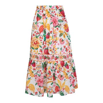 Princess goes Hollywood • bloemen midi rok • 36, Kleding | Dames, Princess goes Hollywood, Verzenden, Nieuw, Roze