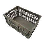 Vouwkrat 525x355x265 mm grijs pp gebruikt, Doe-het-zelf en Bouw, Kratten en Dozen, Ophalen of Verzenden, Nieuw