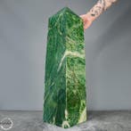 Natuurlijke jade-nephrietobelisk uit Birma - Van zeldzame