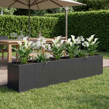 vidaXL Plantenbak Zwart 280 x 40 x 60 cm Koudgewalst staal, Verzenden
