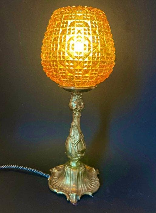 Lampe de table - Modèle Globe- Pied en Bronze, Antiek en Kunst, Curiosa en Brocante
