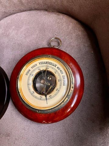 Aneroid barometer (3) - Bois, Bakélite - Deux baromètres, Antiquités & Art