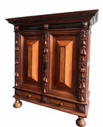 Armoire - Chêne, Bois d’ébène, Noyer - Ancienne armoire à