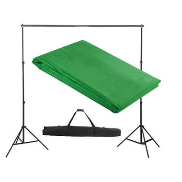 vidaXL Achtergrondsysteem 300x300 cm groen, Verzenden, Nieuw