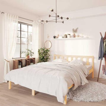 vidaXL Bedframe massief grenenhout 140x200 cm, Verzenden, Nieuw