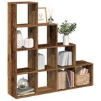 vidaXL Kamerscherm / boekenkast 131,5x29x131,5 cm hout oud, Verzenden, Nieuw