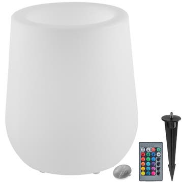 tectake LED-bloempot Luminous Courve Pot met afstandsbedieni, Verzenden, Nieuw