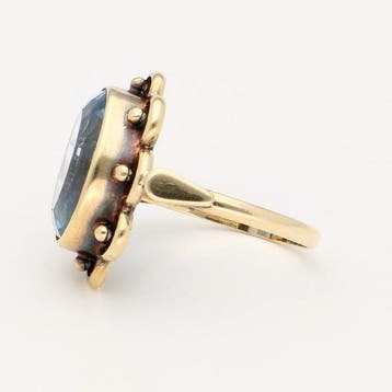 Bague - 14 carats Or jaune Aigue-marine, Bijoux, Sacs & Beauté