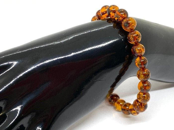 Symphonie dOr Liquide : Bracelet en Ambre Translucide et, Collections, Minéraux & Fossiles