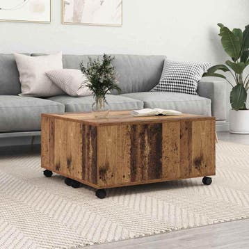 vidaXL Salontafel Oudhout 75 x 75 x 38 cm Bewerkt hout, Verzenden