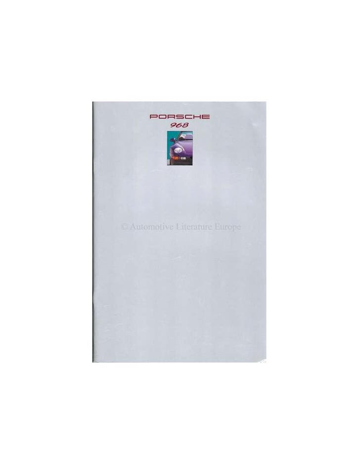 1993 PORSCHE 968 BROCHURE DUITS, Boeken, Auto's | Folders en Tijdschriften, Ophalen of Verzenden