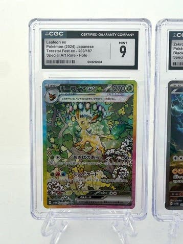 Pokémon - 2 Graded card - Leafeon ex & Zekrom ex - CGC 9, Nieuw