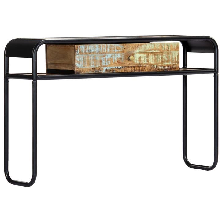 vidaXL Wandtafel 118x30x75 cm massief gerecycled hout, Huis en Inrichting, Tafels | Bijzettafels, Nieuw, Verzenden