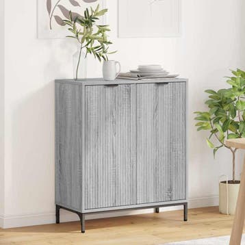 vidaXL Dressoir Grijs Sonoma 69,5 x 33 x 82 cm Bewerkt hout, Verzenden, Nieuw