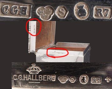 C.G. Hallberg - Doos - Zweeds Koninklijk Hofleverancier C.G., Antiek en Kunst