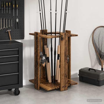 vidaXL Biljartkeu-stand Bewerkt hout 42 x 43 x 60 cm Oud, Verzenden