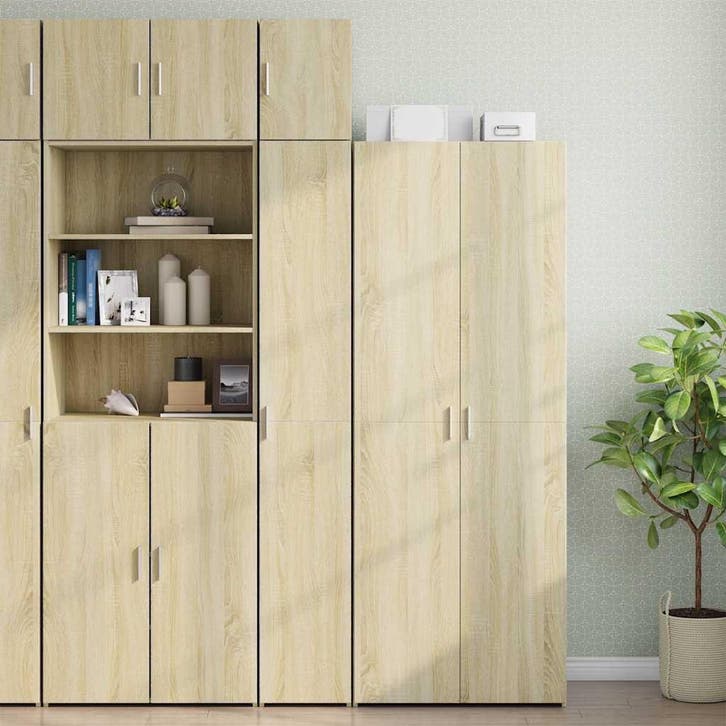 vidaXL Opbergkast smal 30x42,5x225 cm bewerkt hout sonoma, Huis en Inrichting, Kasten | Dressoirs, Nieuw, Verzenden