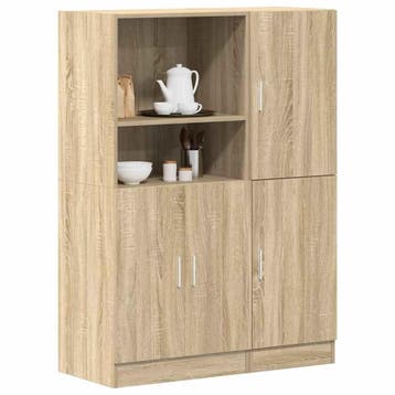 vidaXL 2-delige Keukenkastenset bewerkt hout sonoma, Verzenden