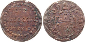 Vatikan 2 Baiocchi Gubbio, Pius Vi Sextus, Jahr koper, Verzenden, België