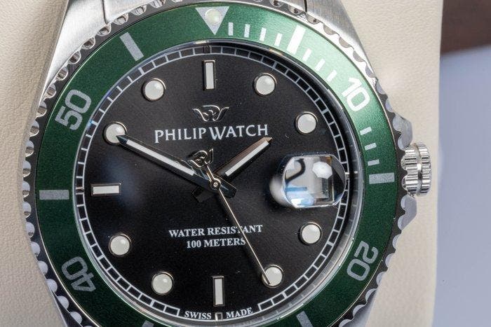 Philip Watch - Caribe Sport - Green/black - Swiss Made -, Bijoux, Sacs & Beauté, Montres | Hommes
