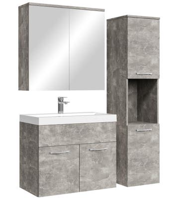 Badkamermeubel Set Montreal 60 cm Beton Grijs Badmeubel, Verzenden, Nieuw
